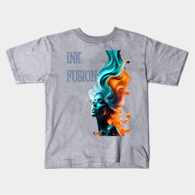 Ink Fusion Kids T-Shirt by AII IN ONE STORE